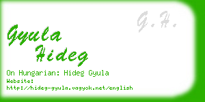 gyula hideg business card